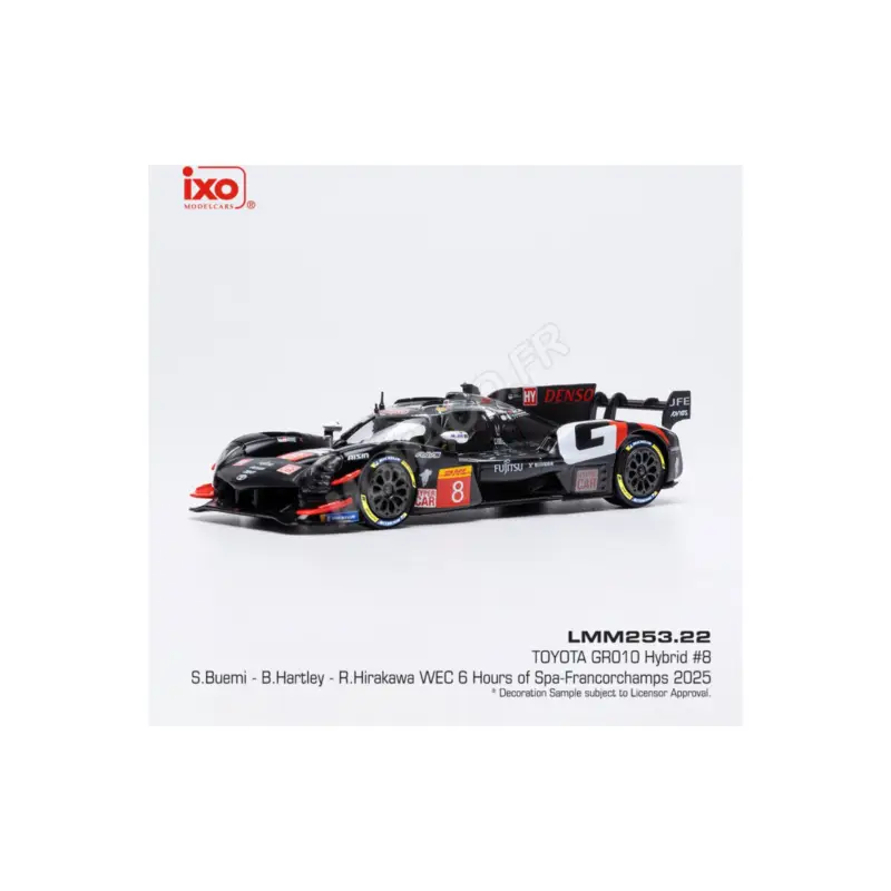 Bestseller Toyota gr010 hybrid 8 buemi/hartley/hirakawa 6h de spa 2025 Miniatuur