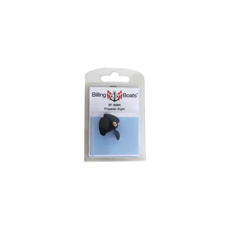 Boat fittings: Straight plastic three-blade propeller m4 35mm (1 pc) Nieuw
