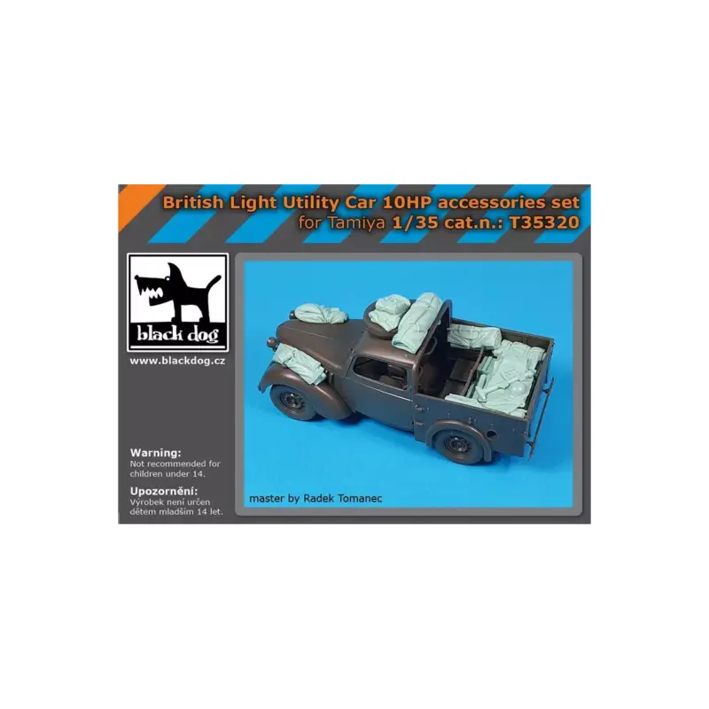 Premium British light utility car 10hp accessories set for tamiya