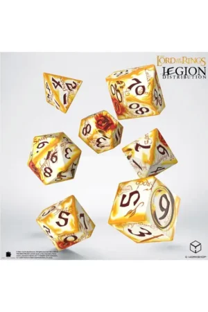 The Lord of the Rings - Ringbearer - Full Art Dice Set - White Fireburst Hoge Kwaliteit