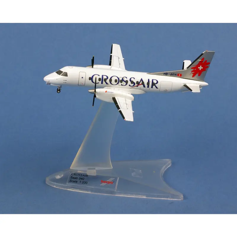 Crossair Saab 340 (last color scheme) HB-AKN Miniatuur Betrouwbaar