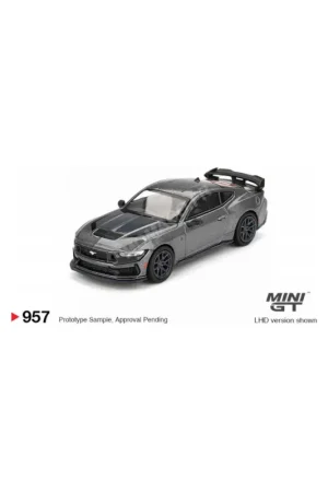 Ford mustang dark horse 2024 gray “carbonized grey” (lhd) Miniatuur Speciale Aanbieding