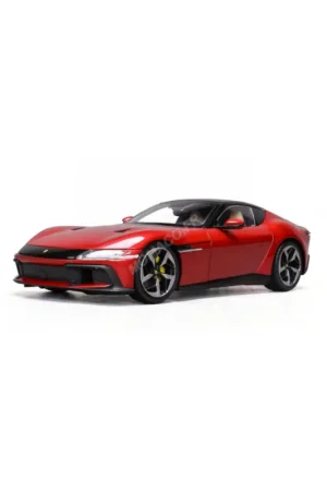 Nieuw Ferrari 12cilindri 2024 red "rosso imola" cream interior (premium box - hardcase) Miniatuur