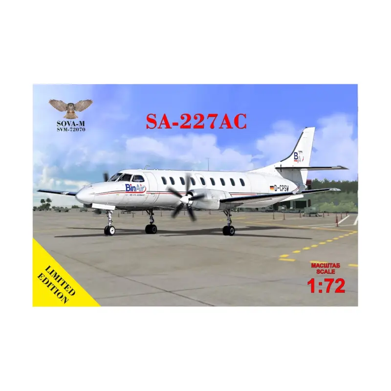 Lage Kosten SA-227AC Regional airlinerSet includes:NEW MOLDS ( Stretched fuselage and diff engines in comparison to SA-226)180 parts on 8 sp