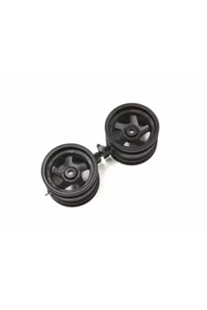 5-Spoke Black 1.7 inch (2) Kyosho Optima Rims Must-Have