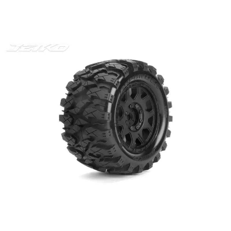 Weekendaanbieding Jetko EX MT Defender canvas tires, 3.8" rim, 17mm-12mm, black (2)