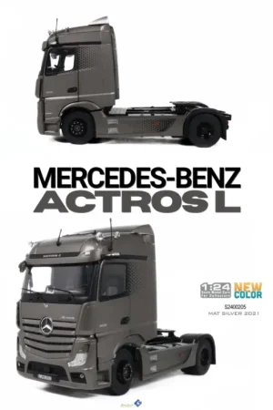 Express Levering Solido 2400205 mercedes-benz actros l mat silver 2021 1/24 Miniatuurr