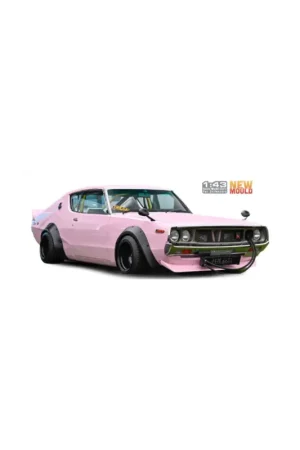 Direct Beschikbaar Solido 4319802 nissan skyline gt-r (kpgc110) 'kenmeri' w/ liberty walk body kit pink 1972 1/43
