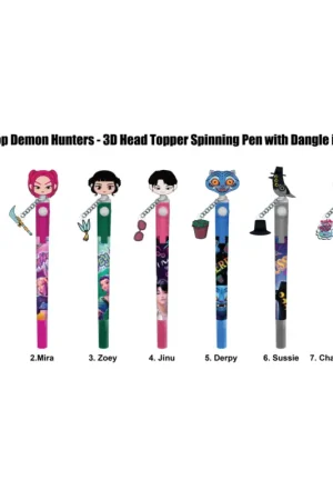 Hoge Kwaliteit KPOP DEMON HUNTERS - 3D Rotating Pen Head Topper (Display of 16 pcs)