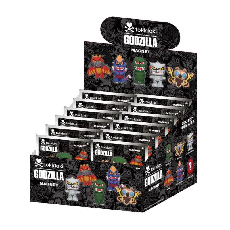 TOKIDOKI X GODZILLA- 1 -3D Foam Magnets in Blind Box (Display 12 Pcs) Gecertificeerd