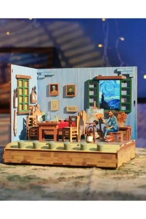 BOOK NOOK KIT - DIY- Vincent's room - 143pcs + LED Light Lage Prijs