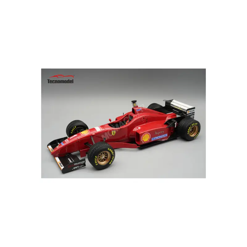 Ferrari f310 with rain tires 1 michael schumacher spanish grand prix 1996 Miniatuur Premium