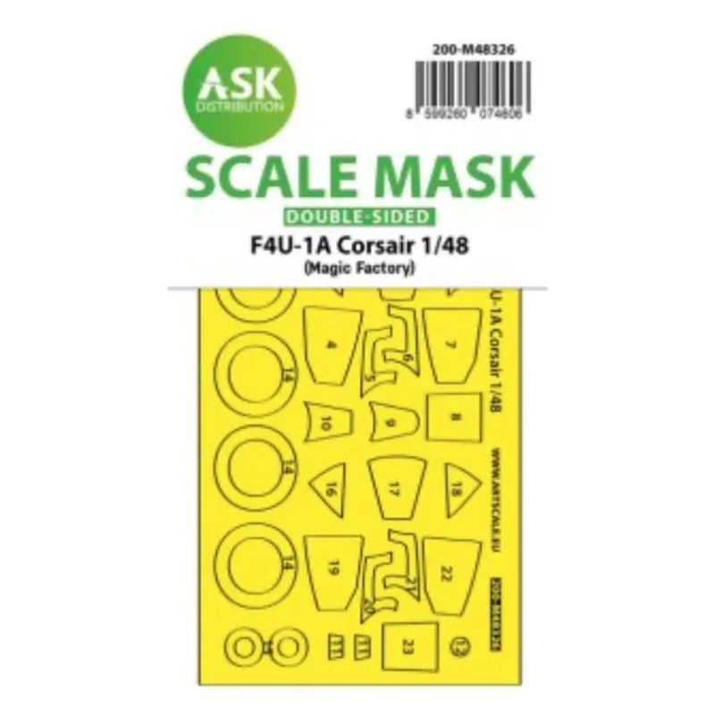 Uitverkoop Vought F4U-1A Corsair double-sided fit and self adhesive express mask (designed to be used with Magic Factory kits)