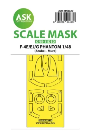 Beperkt Aanbod F-4E/EJ/G Phantom one-sided self-adhesive mask made of clear parts and wheel masks (designed to be used with Zoukei-Mura kits)