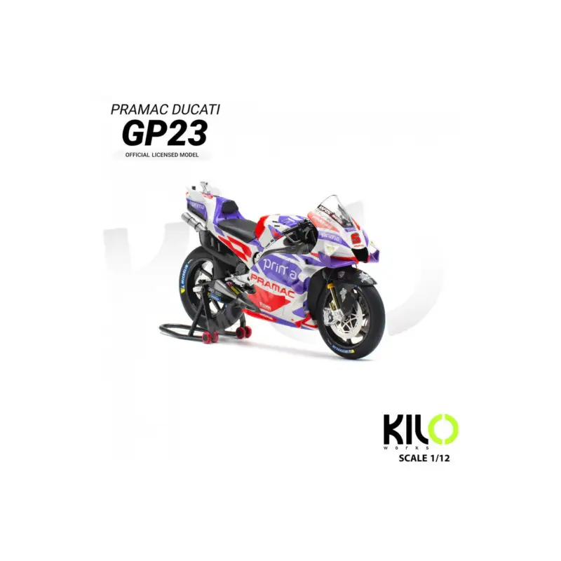 Express Levering Ducati desmosedici gp23 "team prima pramac" 5 johann zarco moto gp season 2023 Miniatuur