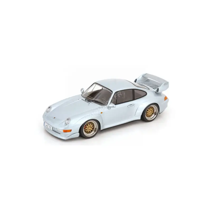 Porsche 911 (993) gt2 with bbs wheels 1996 metallic grey Miniatuur Nieuw