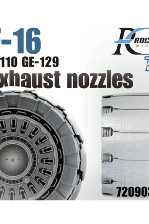 Lockheed-Martin F-16 Exhaust nozzles for TAMIYA (closed) 3d-printed resin+pre-cut masks Betrouwbaar