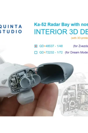 Uitverkoop Ka-52 radar bay with nose cone (Zvezda) (with 3D-printed resin parts)