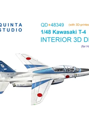 Kawasaki T-4 3D-Printed & coloured Interior on decal paper (designed to be used with Hasegawa kits) (with 3D-printed resin parts Gecertificeerd