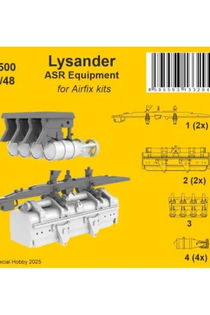Westland Lysander ASR Equipment 1/48 for Airfix kit Larger racks known as the Universal Carriers with SBCs (Small Bomb Carriers) Koopje
