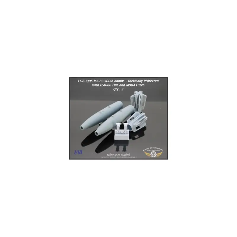 Mk-82 500lb bomb with BSU-86 fin, M904 fuze TP (2 bombs) 3D Resin For use with the Hobby Boss 1/18 AV-8B (designed to be used wi Beste Prijs