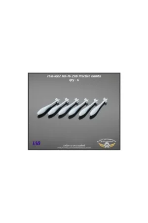 Gereduceerde Prijs Mk-76 25 lb practice bombs (6 bombs) 3D Resin For use with the Hobby Boss 1/18 AV-8B (designed to be used with Hobby Boss kits)