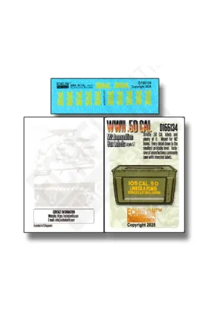 WWII .50 CAL M2 ammo box labels (style 5).50 CAL M2 Ammo Box labels based on one of the many stenciling styles. Very fine printi Voordeelprijs