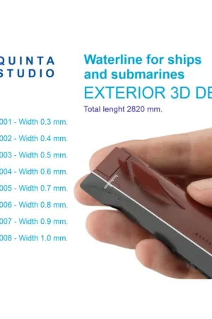 Bestel Nu Waterline for ships and submarines. Width 0.3 mm, length 2820 mm. (for all kits)