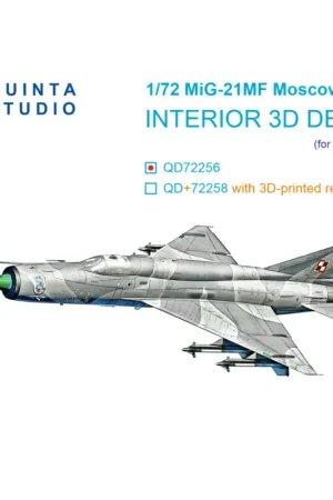 Betrouwbaar Mikoyan MiG-21MF (Moscow plant) 3D-Printed & coloured Interior on decal paper (designed to be used with Eduard kits)
