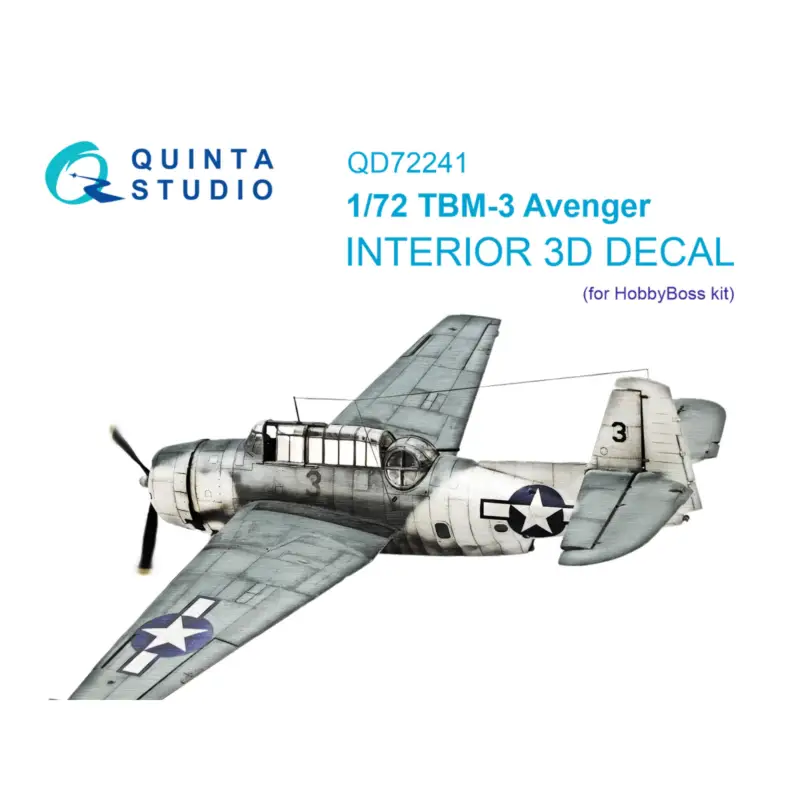 Aanbieding Grumman TBM-3 Avenger 3D-Printed & coloured Interior on decal paper (HobbyBoss)