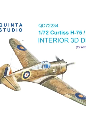 Curtiss H-75 Hawk/P-36A 3D-Printed & coloured Interior on decal paper (Arma Hobby) Merkproduct