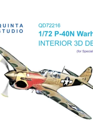 Curtiss P-40N Warhawk 3D-Printed & coloured Interior on decal paper (Special Hobby) Bestel Nu