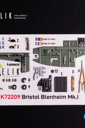 Bristol Bleninheim Mk.I - interior 3D decals for Airfix kit (1/72) Hoge Kwaliteit