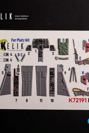 Beperkt Aanbod F-1 Support Fighter - interior 3D decals for Platz kit