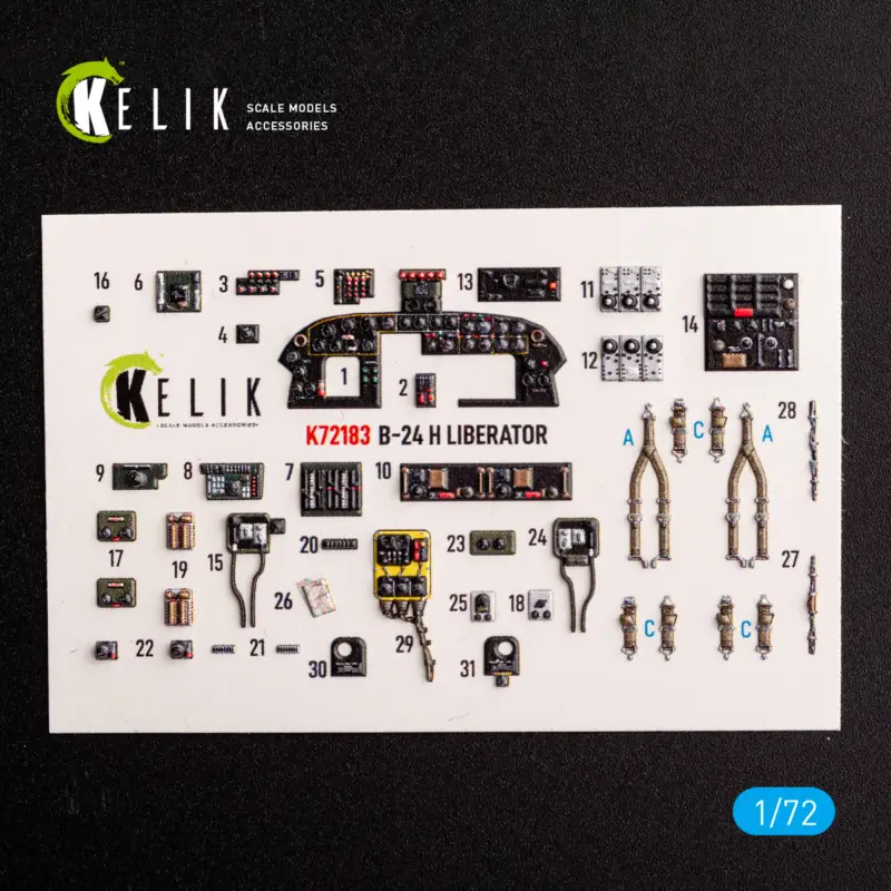 B-24H Liberator - interior 3D decals for Airfix kit Bestseller
