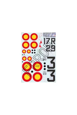 Decal Belgium Fiat CR.42 / Renard R-31 size A7 Direct Verzonden