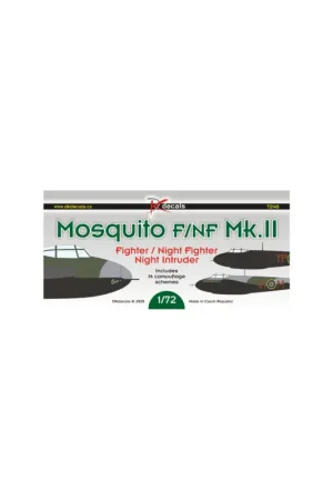 Decal de Havilland Mosquito F/NF.II Night Intruders1. Mosquito NF Mk.II, W4090, A&AEE2 Gecertificeerd