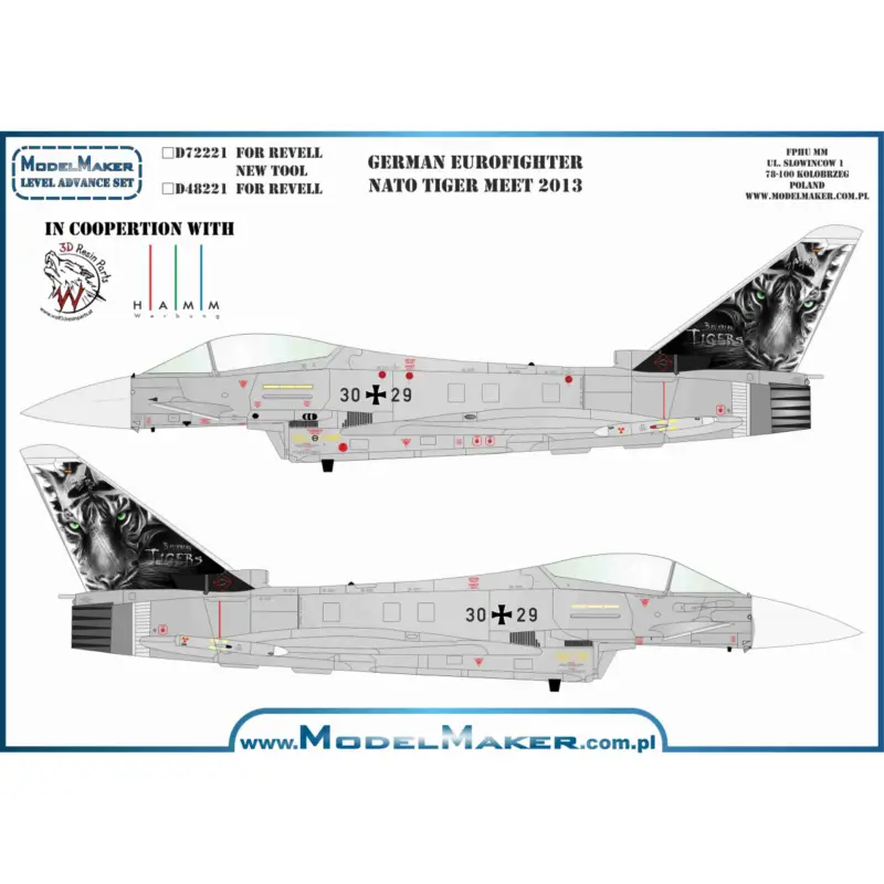 Aanbieding Decal German Eurofighter NATO Tiger Meet 2013