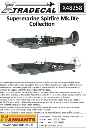 Finale Uitverkoop Decal Supermarine Spitfire Mk.IXe Collection (6)
