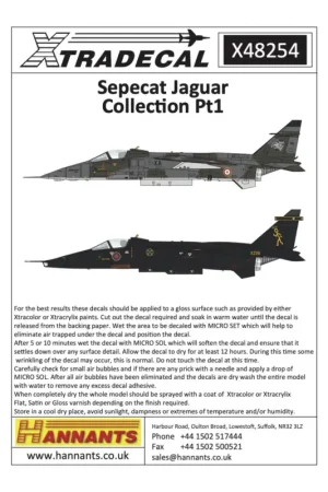 Decal BAC/SEPECAT Jaguar GR.1/GR.1A Part 2 Speciale Aanbieding