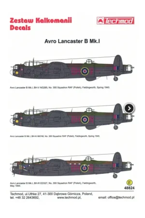 Laatste Versie Decal Avro Lancaster B.I