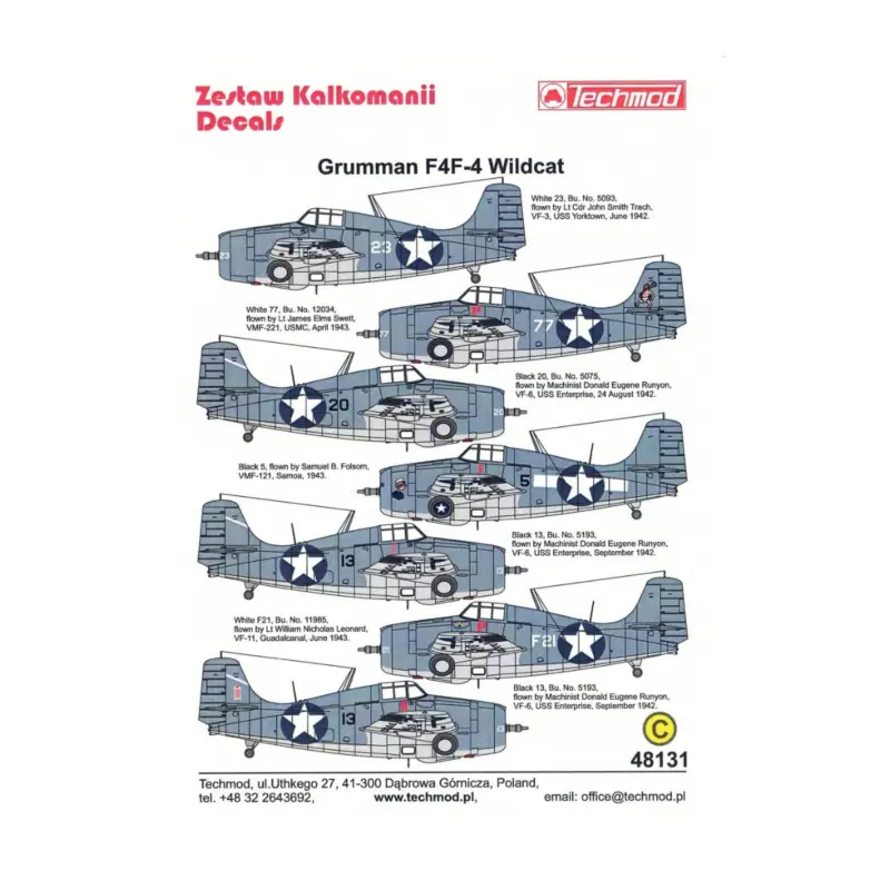 Bestseller Decal Grumman Wildcat