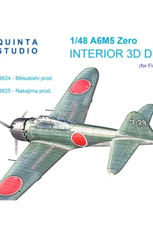 A6M5 Zero, Mitsubishi Prod. 3D-Printed & coloured Interior on decal paper (Fine Molds) Lage Prijs