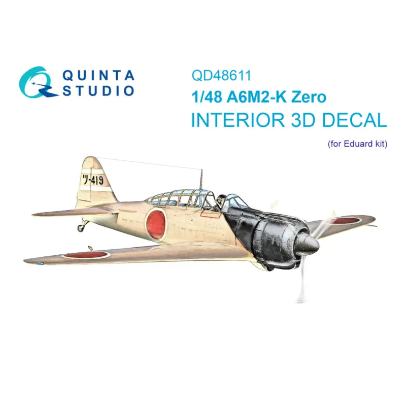 Aanbieding A6M2-K Zero 3D-Printed & coloured Interior on decal paper (Eduard)
