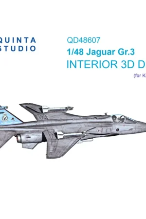 BAC/Sepecat Jaguar Gr.3 3D-Printed & coloured Interior on decal paper (designed to be used with Kitty Hawk Models kits) Weekendaanbieding