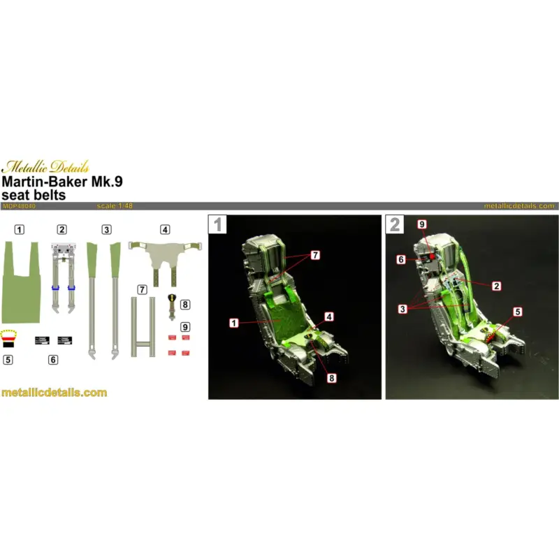 Finale Uitverkoop Decal Martin-Baker Mk.9 seat belts