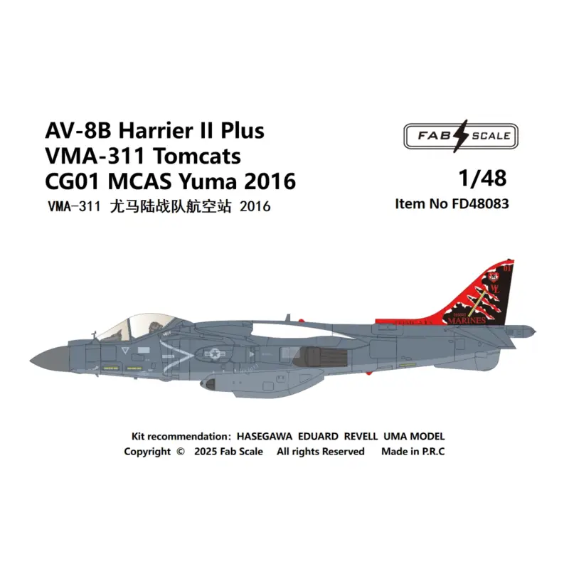 Decal AV-8B+ VMA-311 2016 Beperkt Aanbod