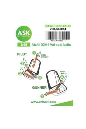 Snelle Levering Aichi D3A1 Val seat belts - 3D printed decals