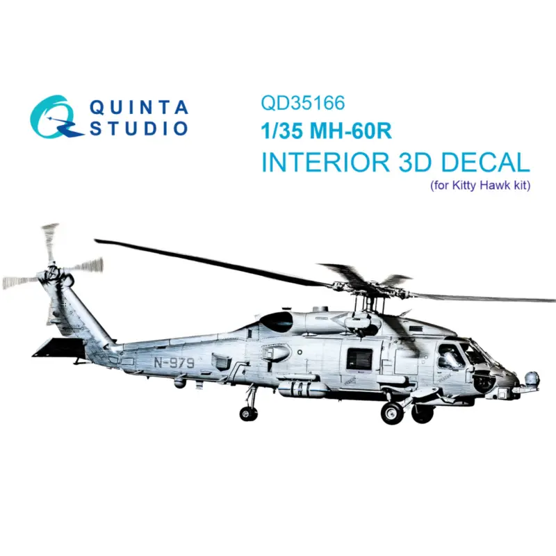 МН-60R Seahawk 3D-Printed & coloured Interior on decal paper (Kitty Hawk) Hoge Kwaliteit