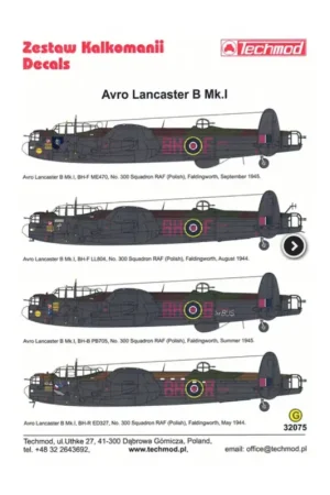 Decal Avro Lancaster B Mk.I (1:32 scale) Hete Deal